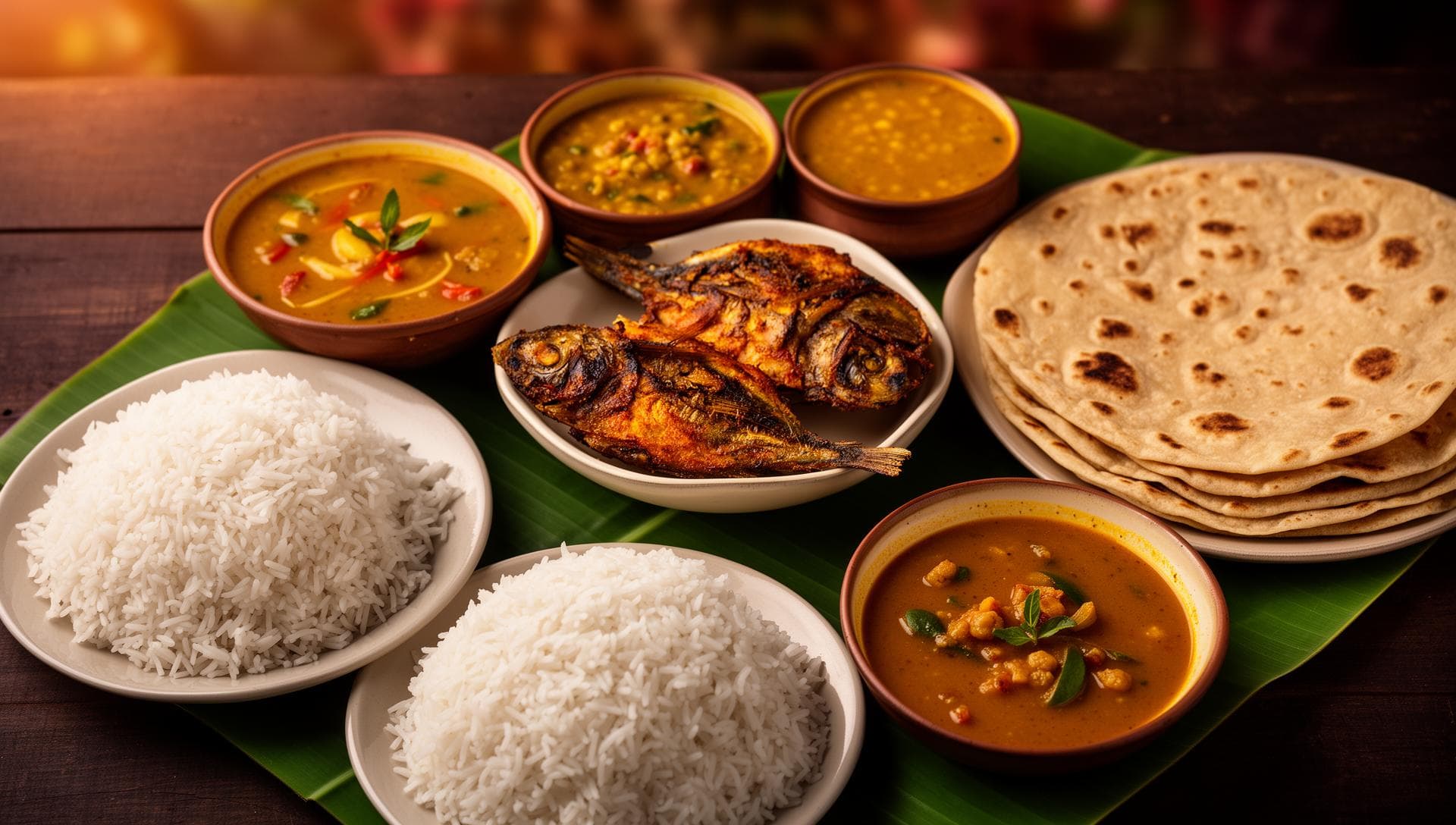 Kerala food spread